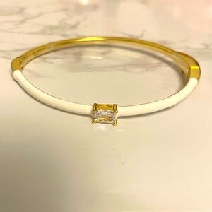 White Enamel Stackable Bracelet NEW!